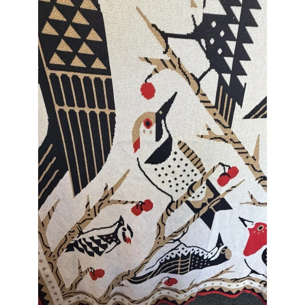 Bird Collective Woodpeckers Of North America Knit Blanket / Throw  60